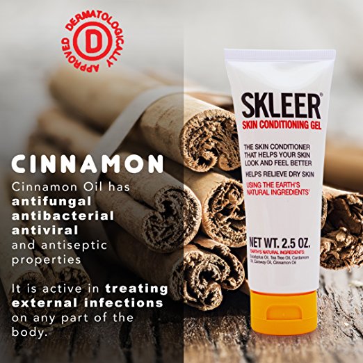 SKLEER contains Cinnamon oil
